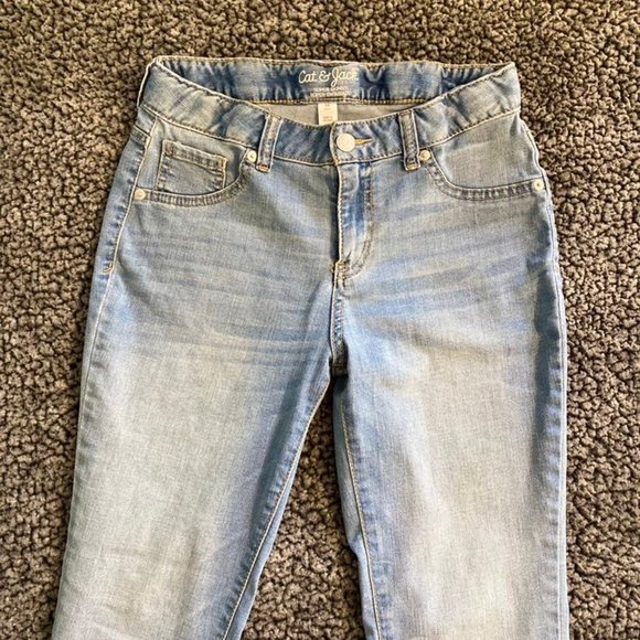 Girls Cat & Jack Light Washed Skinny Jeans Size 14 - Picture 5 of 9